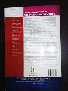 CHALLENGE AND THRILL OF PRE COLLEGE MATHEMATICS