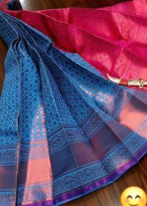 Silk Saree - Blue and rose pink 💙🩷
