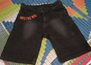 Black Denim Shorts