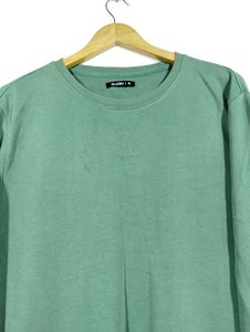Zudio Dark Green Round Neck T-Shirts (Men)