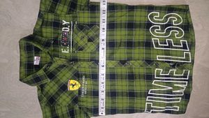 Boys Green Plaid Shirt