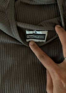 Sassfras Basics Ribbed Top