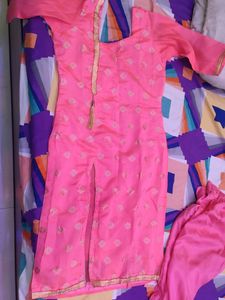Party Wear Beautiful Front Slit Kurta With Plazzo
