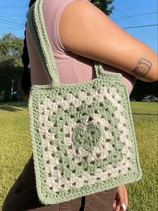 Crochet Granny Square Tote Bag