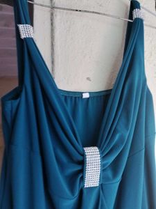 Elegant Teal Party Dress