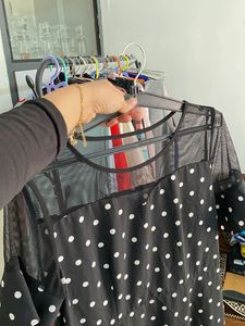 Polka Dot Mesh Dress