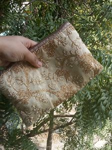 Embroidered Pouch For Makeup Stuffs