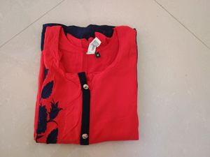 Beautiful Red Colour Kurti