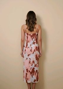 Tie-Dye Cowl Neck Slip Dress