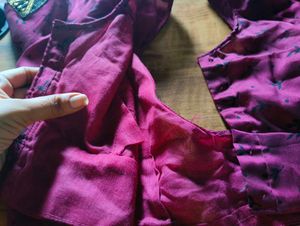 Magenta Blouse With Astar Attached