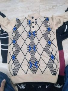 Stylish Geometric Print Sweater