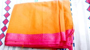 Orange &amp; Pink Saree