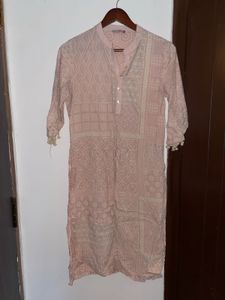Blush Pink Embroidered Kurti