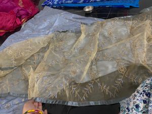 Offer .. Offer.  Beautiful Gown With Heavy Jarkan Dupatta .. Only One Time Wear
