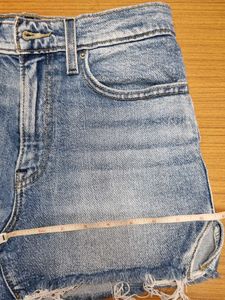 Levi&#39;s High-Waisted Distressed Denim Shorts
