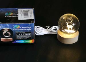 3D Deer Crystal lamp