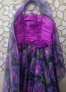 Purple Floral Maxi Dress