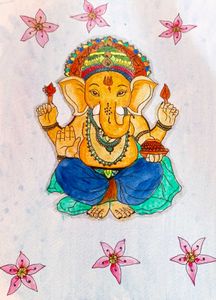 Ganpati Ji Painting 🖌️🎨 A4 Size,