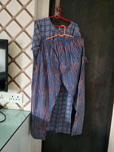 Printed Blue Kurta