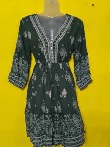 Paisley Print Mini Dress