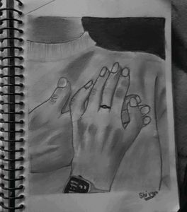 Pencil Sketch - Hands