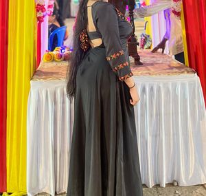 Backless Navratri Gown Full Length
