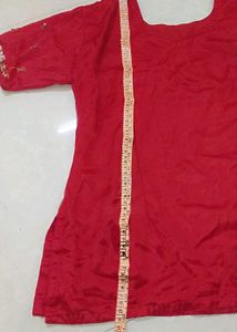 Full Bridal Zari Work Red &amp; Gold Sharara
