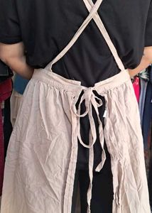 Beige Apron Dress