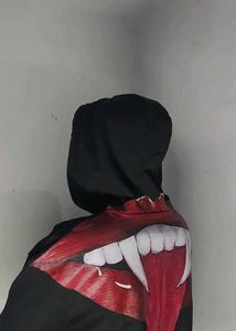 Hand Painted Vampire Lips Hoodie