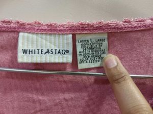 Cute Pink Daisy Duck Hand Painted  Long Sleeve Top