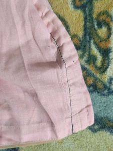 Peach And Off White Saree