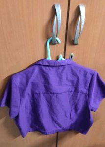 Purple Crop Top - Stylish &amp; Trendy - XL Size