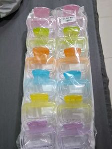 Colorful Hair Claw Clips 12 piece all colours 2