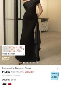 Elegant Black Off-Shoulder Gown Dress  from Savana