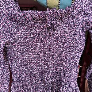 Floral Print Smocked Top