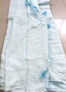 Elegant light blue Saree
