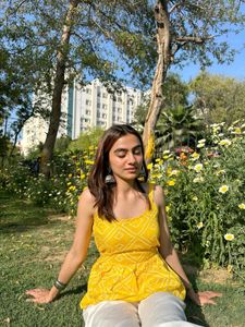 Yellow Short Kurti