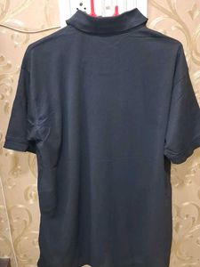 Stylish Black Revved Denim Polo