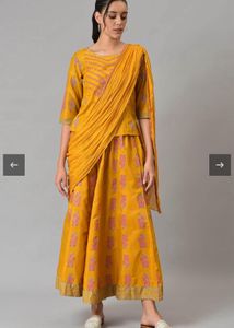 Elegant Mustard Ethnic Gown