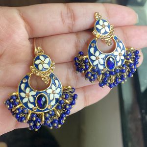 Blue Meenakari Earrings💙