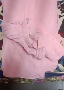 Pink Embellished Kurta Set