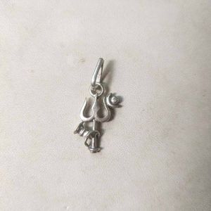 Pure Silver Om Pandent With Ganesha Ideal