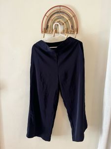 Navy Blue Wide Leg Pants
