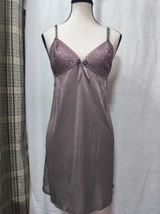 Silky Satin Lace Lingerie Nightgown