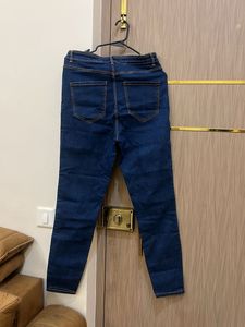 Zara Striped Denim Jeans