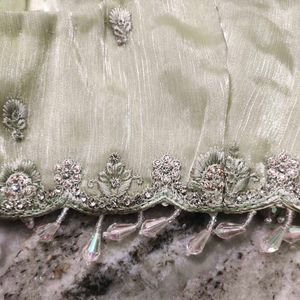 Saare With Blouse And Satin Petticoat