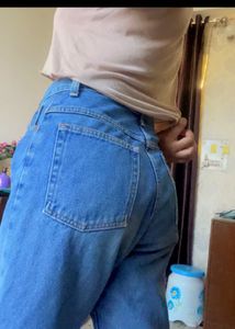 blue baggy jeans