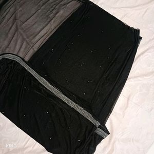 Black Shimmer Shine Saree