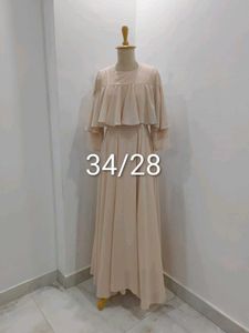 Elegant Beige Maxi Dress