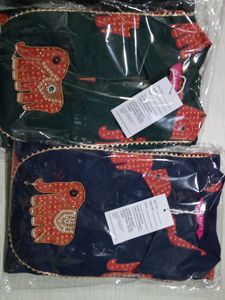 Elephant Print Co-ord Set With Hand Embroidery